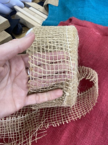 Hessian jute scrim 7cm - scrim, wide