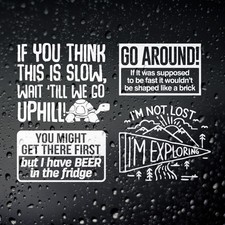 Funny campervan sticker set 4 - campervan,