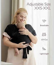 Momcozy Baby Carrier to Toddler, Ergonomic, Cozy and Lightweight Air Mesh Black