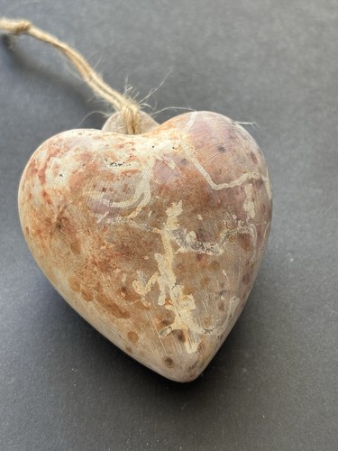 Raku ceramic heart decoration - raku,