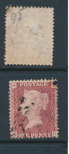 1864 penny red sg43 plate - penny,