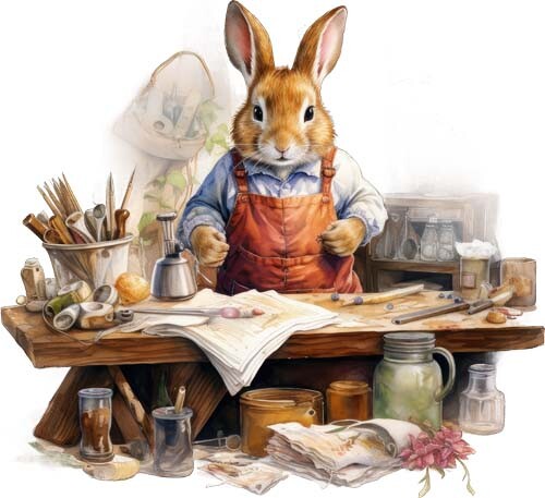 Colour cute peter rabbit wall - rabbit,