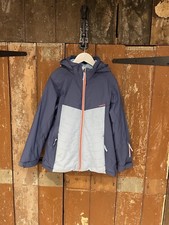 Wed'ze Decathlon Ski Jacket Coat Kids Girls Size 10 Years Blue Mix Hooded Logo