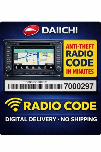 Daiichi radio code for - daiichi, fiat