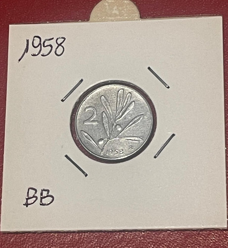 Italy republic 1958 lire bb - republic,