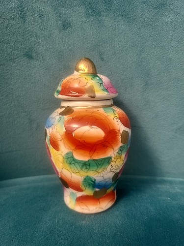 Floral ginger jar - vase, with