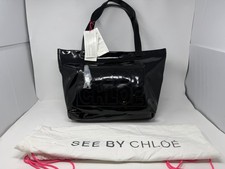 SEE By Chloe Black Patent Tote