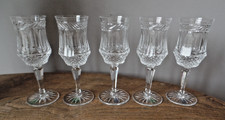 FIVE GALWAY CRYSTAL GLASS KILLARNEY SHERRY GLASSES 6 INCHES TALL ALL SIGNED