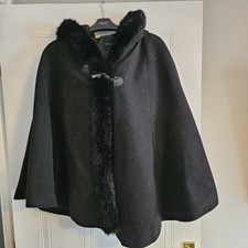 Newlook Black Cape Coat Size