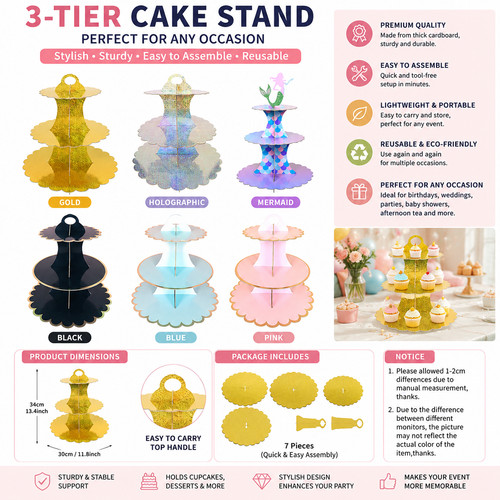 Tier cardboard cake stand - uk,