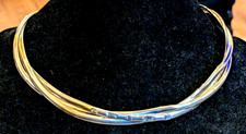 2000 A Haviland-NYE solid sterling silver three strand torque necklace 45 gms