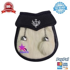 Child Kilt Sporran White