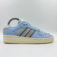 Adidas Rivalry Low Older Boys Blue Leather Trainers UK Size 5