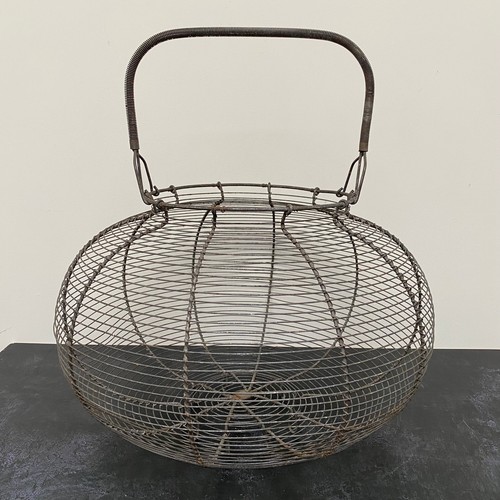 Vintage giant wire egg basket - wire,