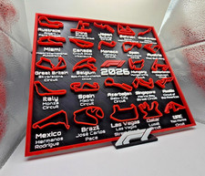F1 2026 Race Track Display with Stand RED F1 Logo - All Circuits Included - Gift