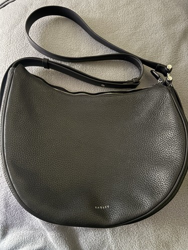 Radley black leather handbag - black,