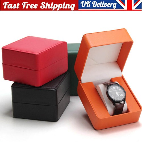 Single grid leather watch - grid, pu