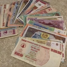 Lot Of 100 X World Banknotes. All Different Set. Collectible Notes. 100 Pcs.