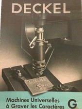 Deckel G & GK Pantograph Engraving & Profiling Millers Catalogue