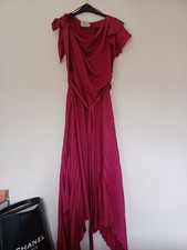 Kevan Jon Emilia Pleat Dress In Cerise Pink Size 5