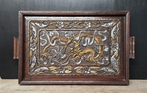 Antique chinese carved tray - carved,
