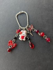 New handmade kawaii bead mobile phone/laptop/jeansloop/keys/wingmirror charms