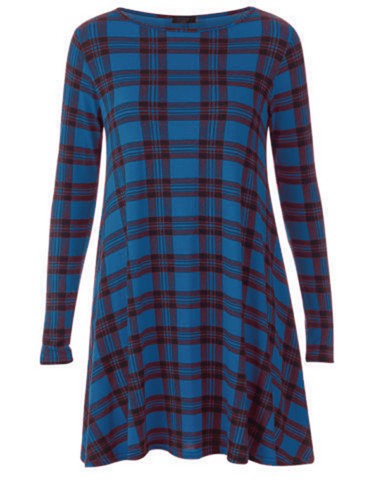 Womens tartan swing dress - womens,