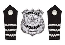 Police Epaulettes & Badge Set