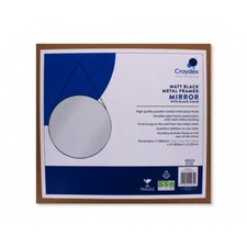 Croydex Round Mirror Black