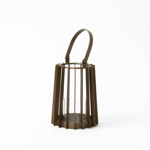 Lantern with glass - with, open