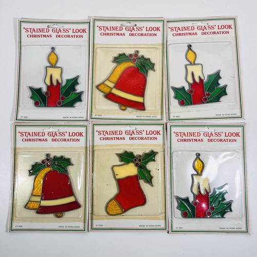 Vintage christmas stain glass - stain,