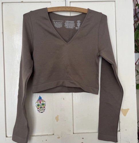 Primark brown ribbed - , v-neck