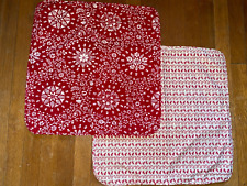 IKEA Pair Red White Nordic Cushion Covers Scandi Vintage Retro Winter Square