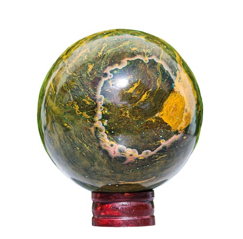 Green ocean jasper crystal - ocean,