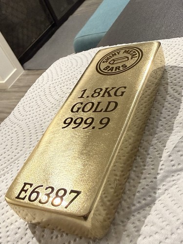 Solid 8kg gold bar replica - solid,