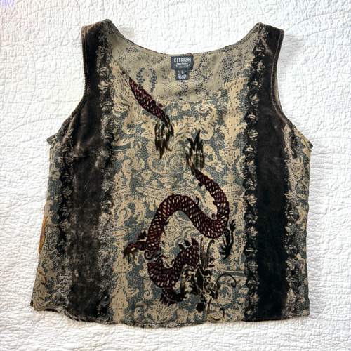 Vintage citron velvet burnout - vintage,