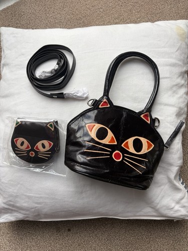 Mini cat bag black with - with, small
