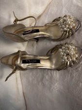 Nina Gold Rhinestone Strappy