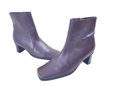 Brown Leather Ankle Boots, From Fred And Florence, UK Size 6