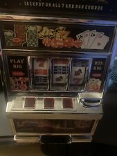 Small Novelty Casino Slot Gambling Machine One Arm Bandit Money Box New Working 