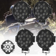 4Pcs 51W 7inch 24V 12V Round