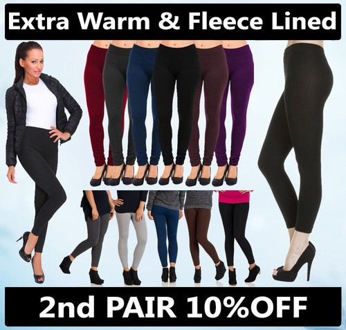 Womens ladies fleece leggings - ladies,