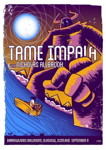 Tame impala glasgow a4 - glasgow, a3