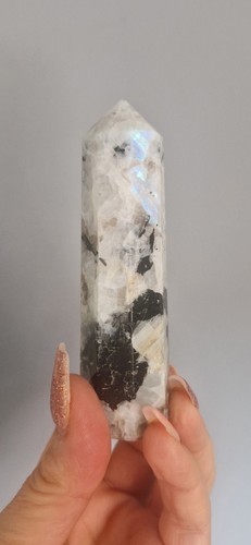 Rainbow moonstone with blue - rainbow,