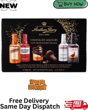 4 Chocolate Liqueurs, Famous Spirits with a Delicious Liquid Filling, 62G Pack 1
