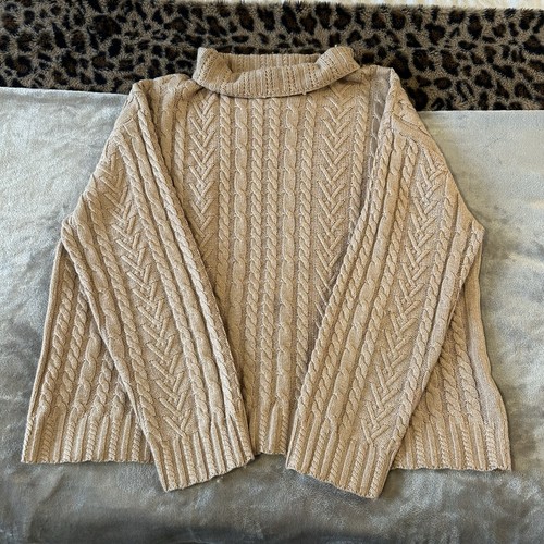 Beige fishermans knit - m&s,