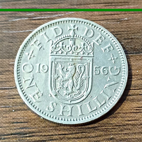 1966 one shilling coin - 1966,