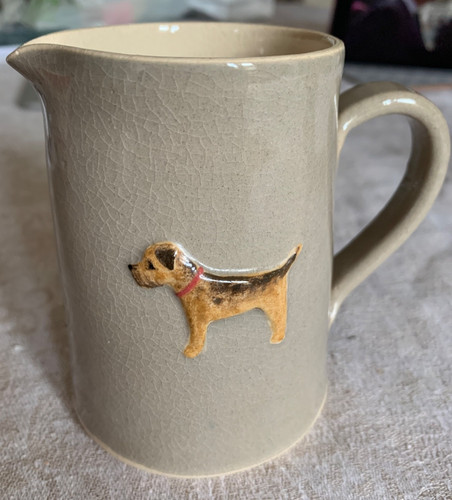 Handmade glazed pottery jug - handmade,