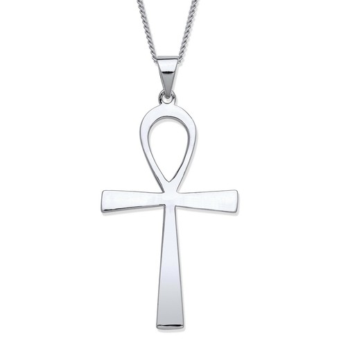 Sterling silver large ankh - silver,