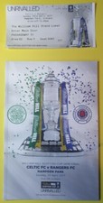 PROGRAMME & VIP TICKET 2017 Scottish Cup Semi Final Celtic Rangers (Mint)